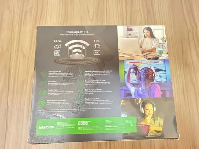 Roteador Wi-fi 5 porta Gigabit W5-1200g Intelbras - Dual Band Ac 1200 - Sem Uso - Foto 3
