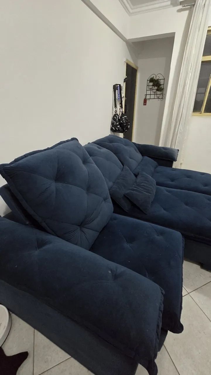Sofá azul 3 metros - Foto 2
