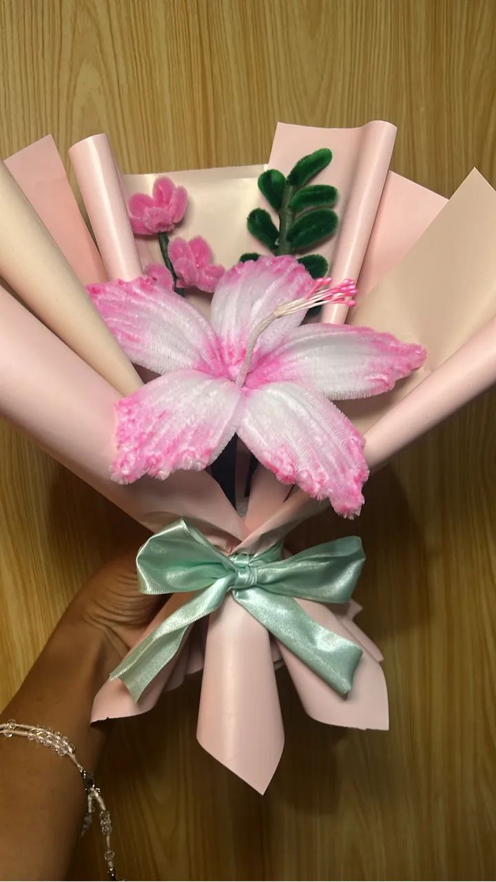 Flor de chenille  - Foto 3
