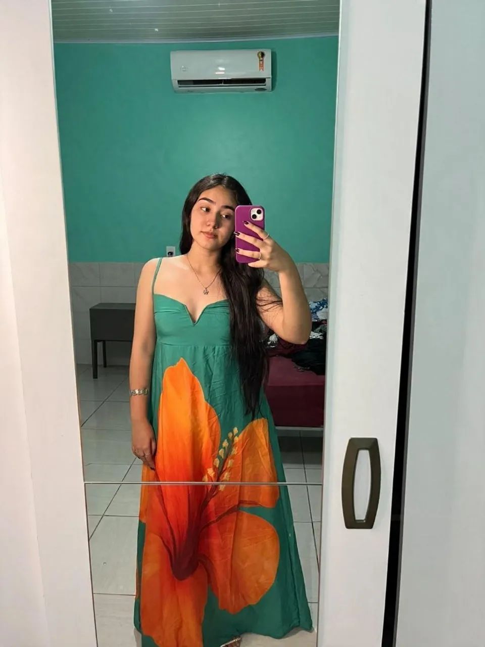 Vestido Longo Estampado 