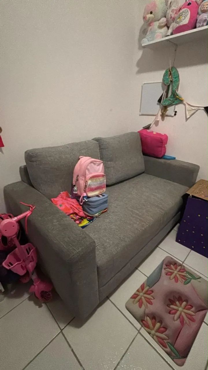 SOFÁ TOK STOK 2 LUGARES MUY CINZA MESCLA