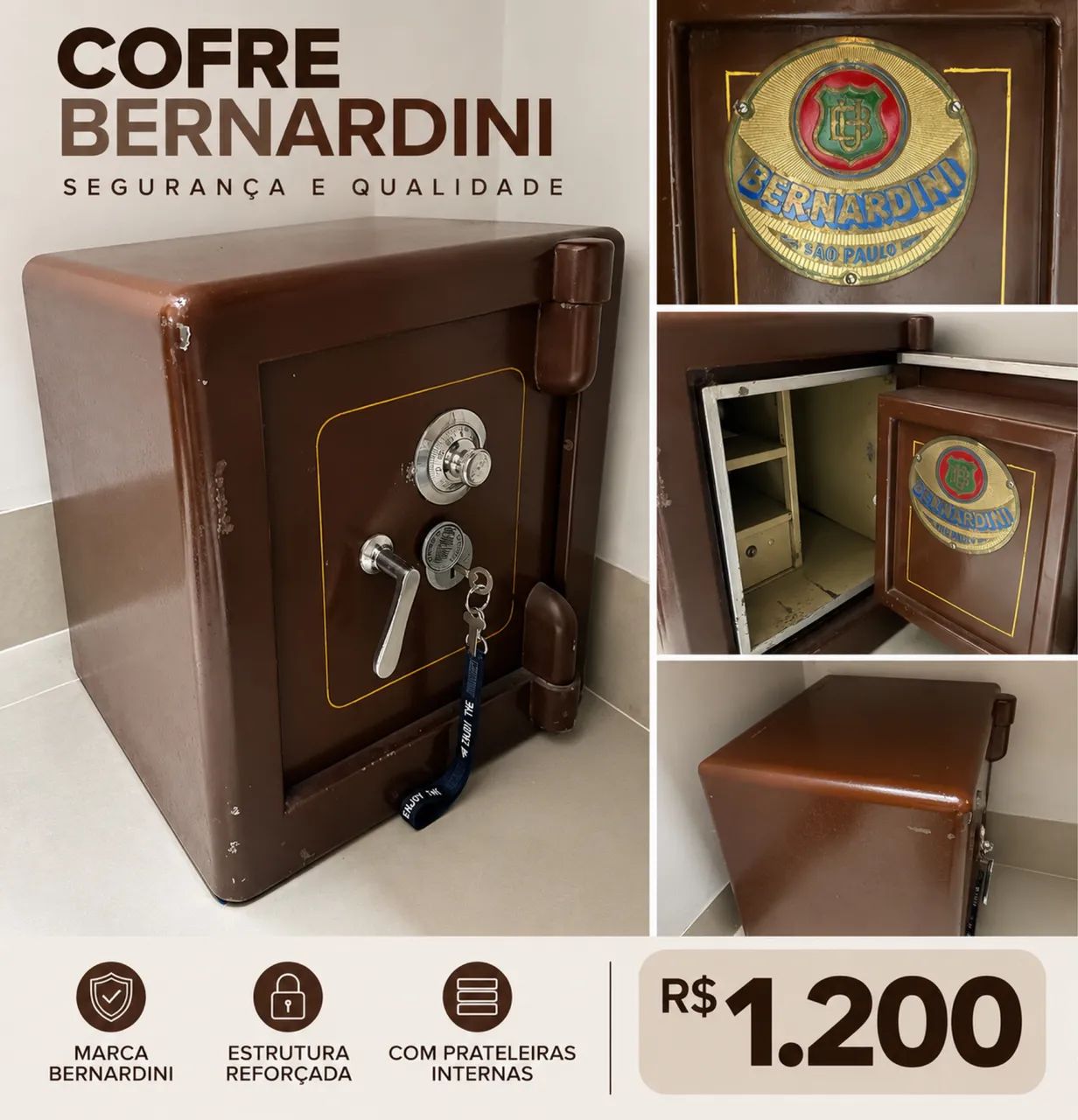 Cofre Antigo Bernardini 