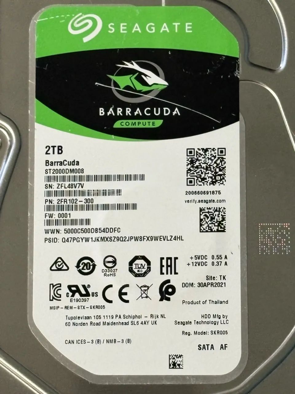 HD Seagate 2TB Barracuda, 3.5, SATA - ST2000DM008 - Foto 2