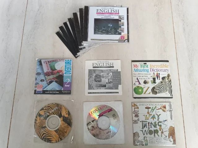 Kit de CDs Vintage anos 90 - Curso de Inglês, e curiosidades infantis