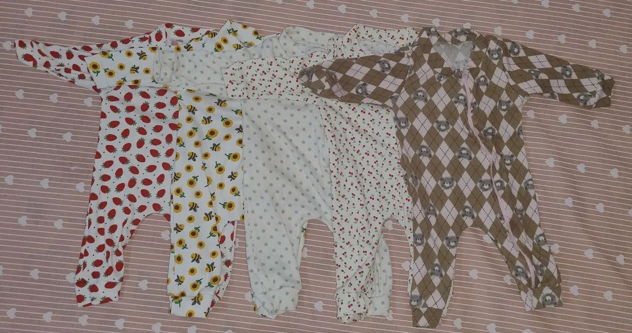 Macacão de zíper infantil 