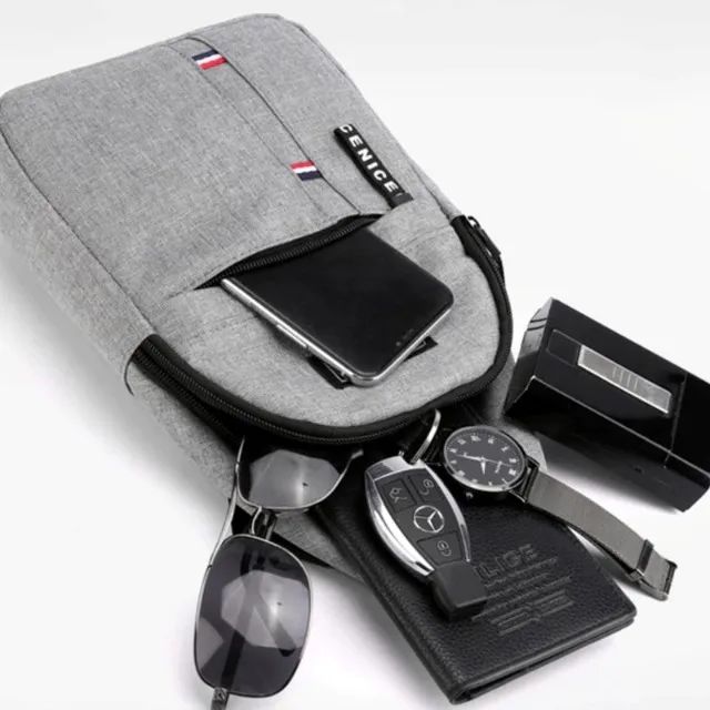 Bolsa Mochila De Peito Tiracolo Pochete Bolsa Impermeável Transversal Masculina/feminina - Foto 6