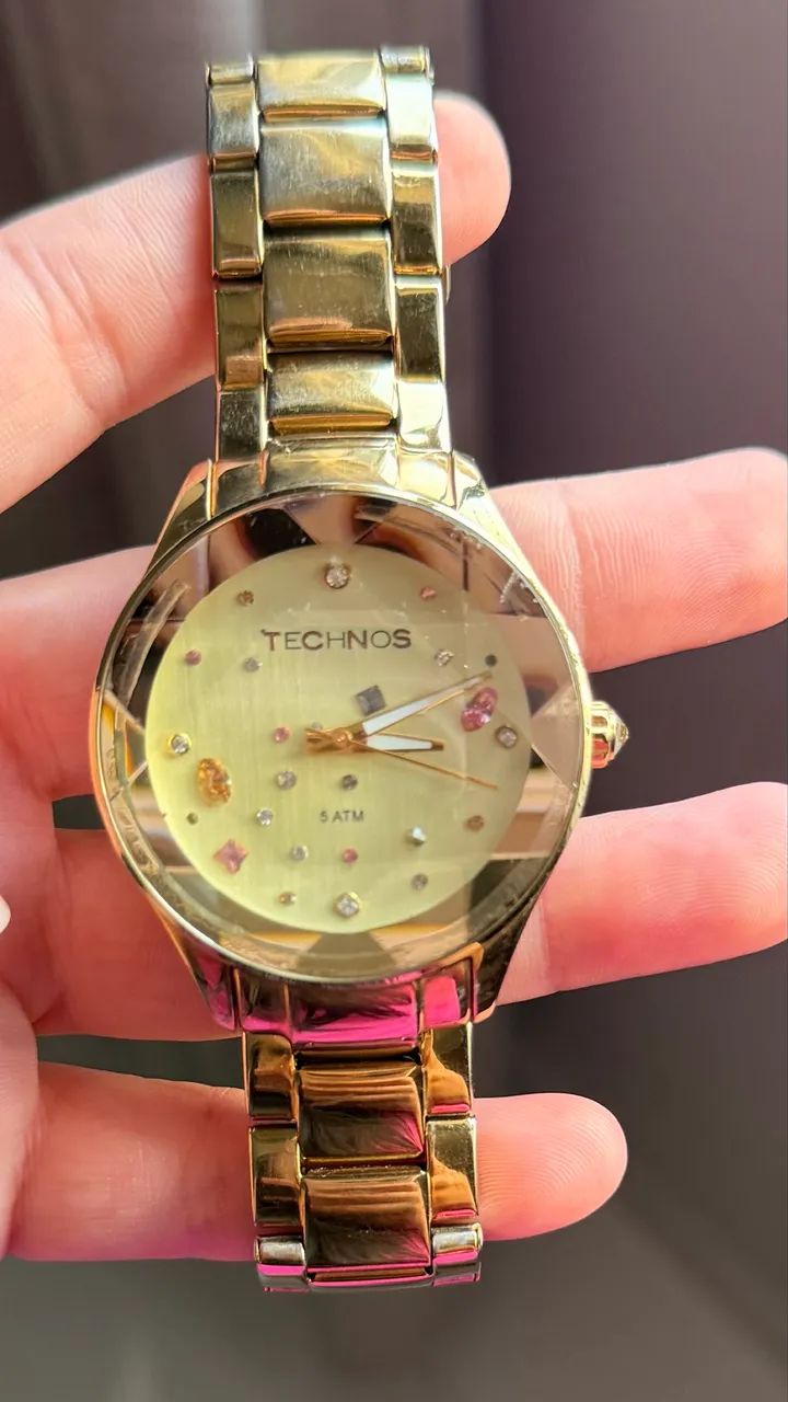 Relógio Technos Crystal Dourado Original - Ref. 2039 - Foto 3