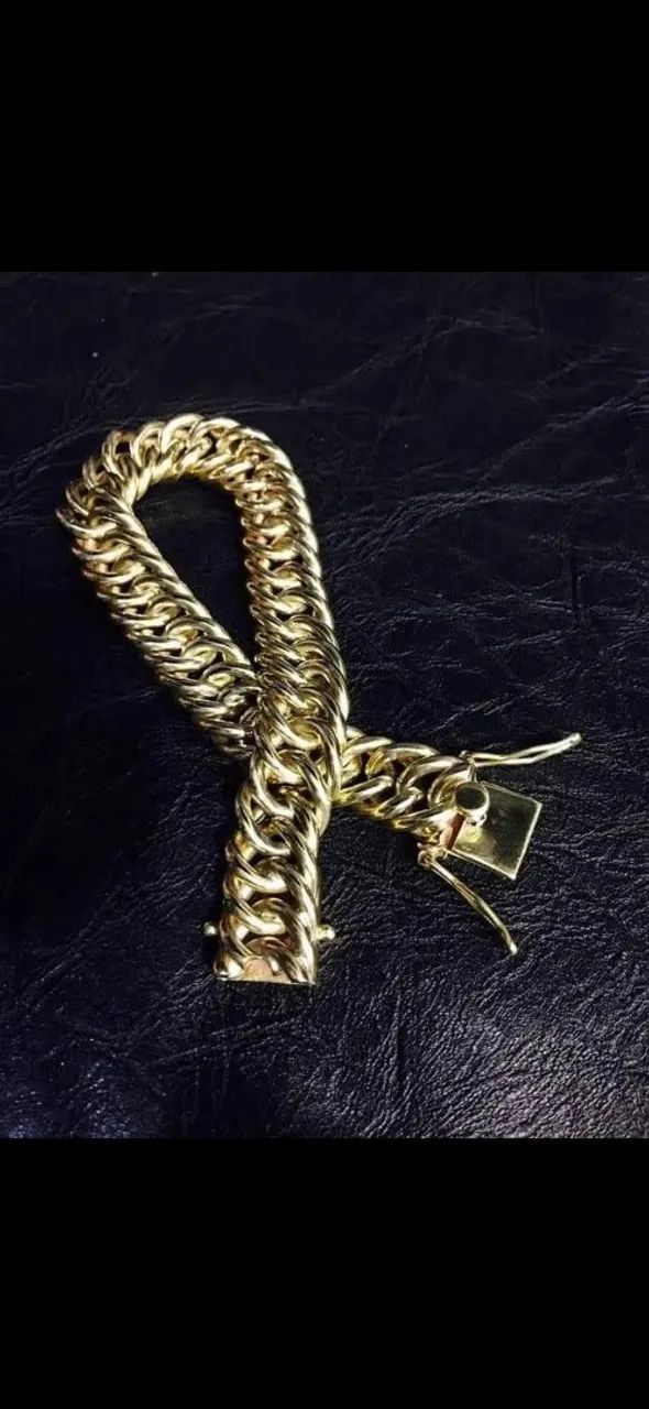 Pulseira Grumet elo duplo em Ouro 18k 