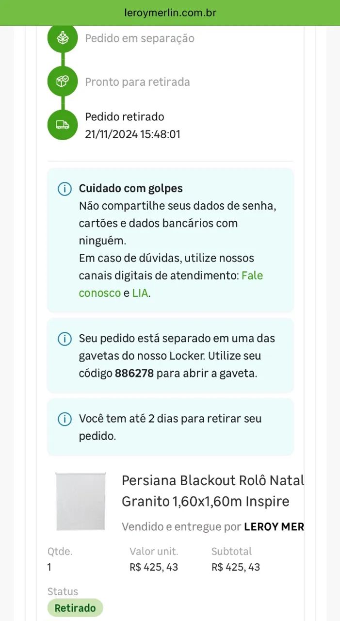 Persiana Blackout 1,60cm x 1,60cm - Foto 2