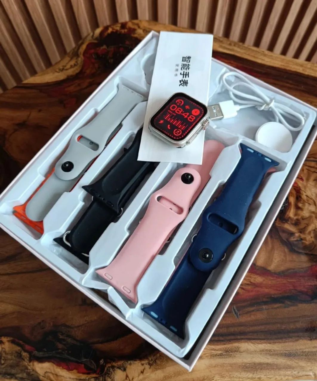 Smartwatch Laxasfit com 8 Pulseiras 