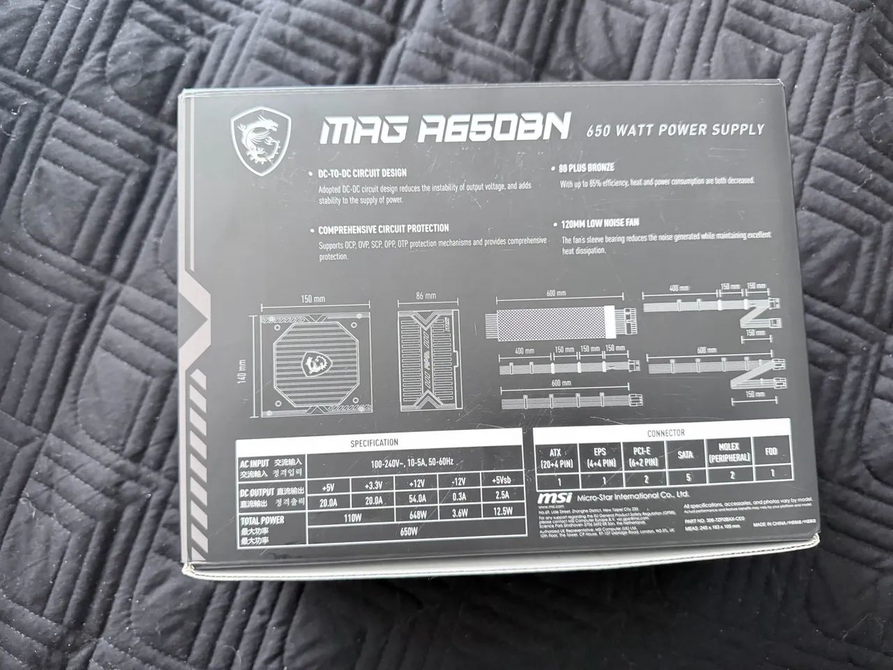 FONTE MAG A650BN 80 PLUS BRONZE  - Foto 2