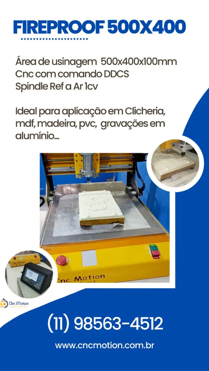 Fresadora Cnc Fireproof 500 com DDCS