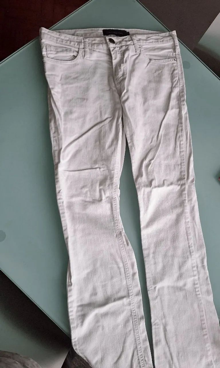 Calça Jeans branca Carlos Miele 40 - Foto 3