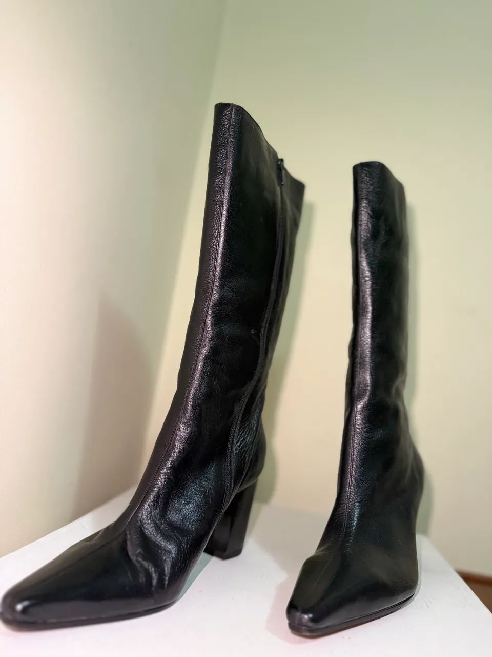 Bota de couro preta - Foto 3