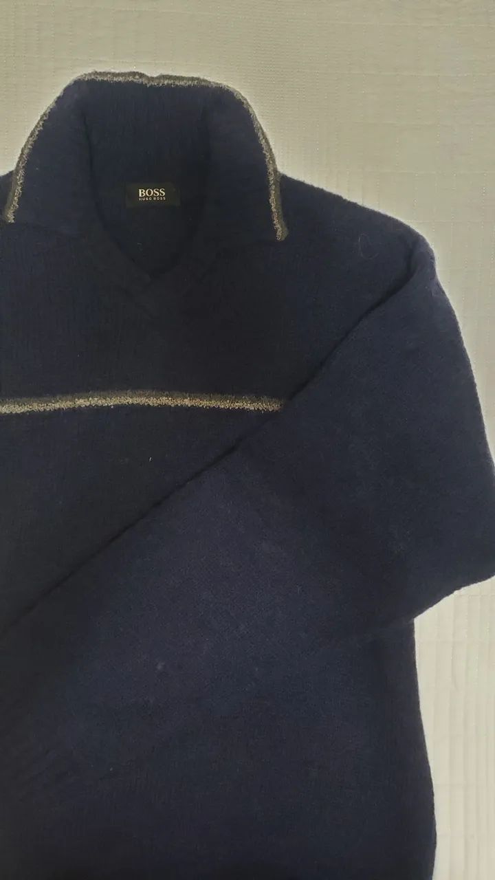 Blusa Lã azul BOSS GG - Foto 5