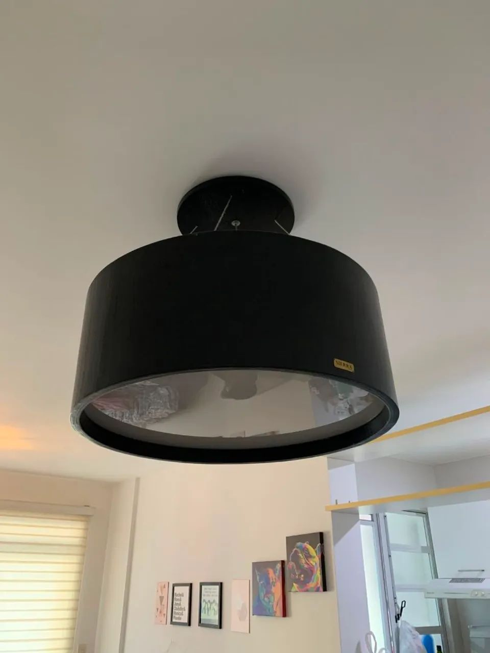 Lustre teto preto 80cm - Foto 2