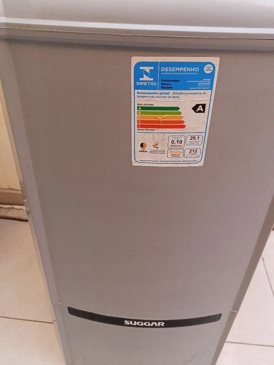 Tanquinho Suggar 20kg 9 funções cinza  - Foto 2