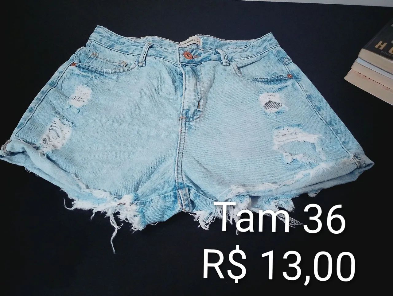 Kit com 2 short Jeans feminino 