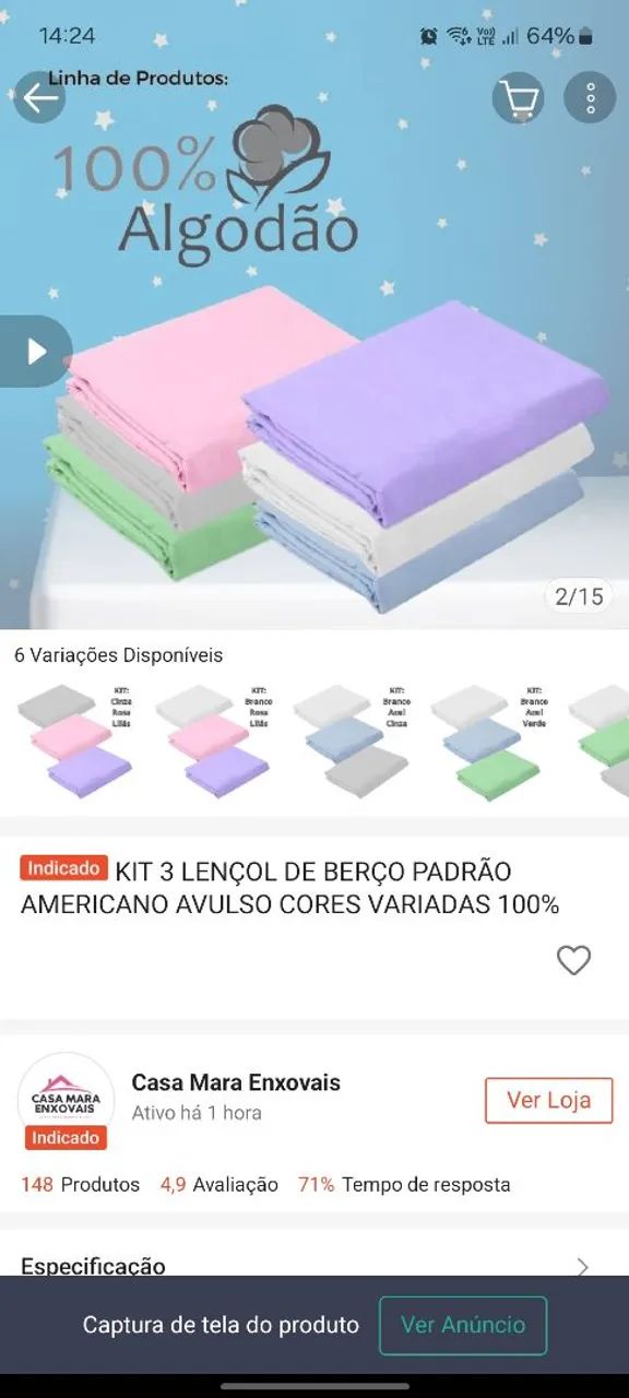 Berço com colchão e lençóis - Foto 5