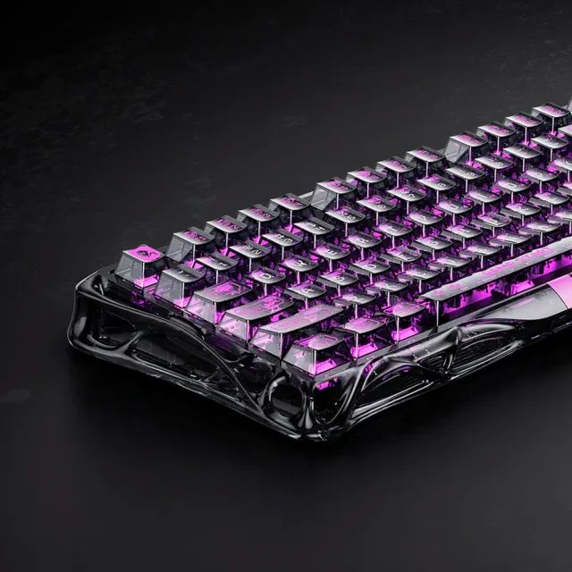  Teclado Gravastar Mercury V75 LITE - Transparent Black - Foto 3