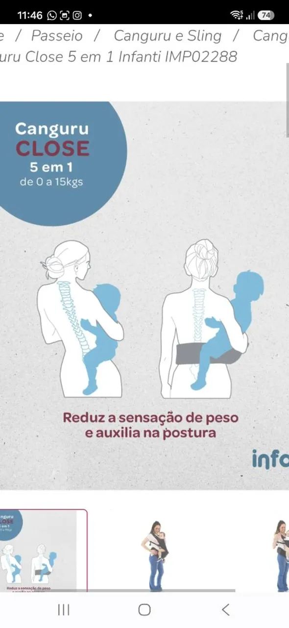 Canguru 5 em 1 infanti - Foto 2