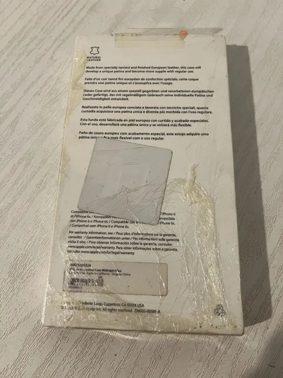 Capa de couro original Apple Azul Escuro para iPhone 6s - Foto 2