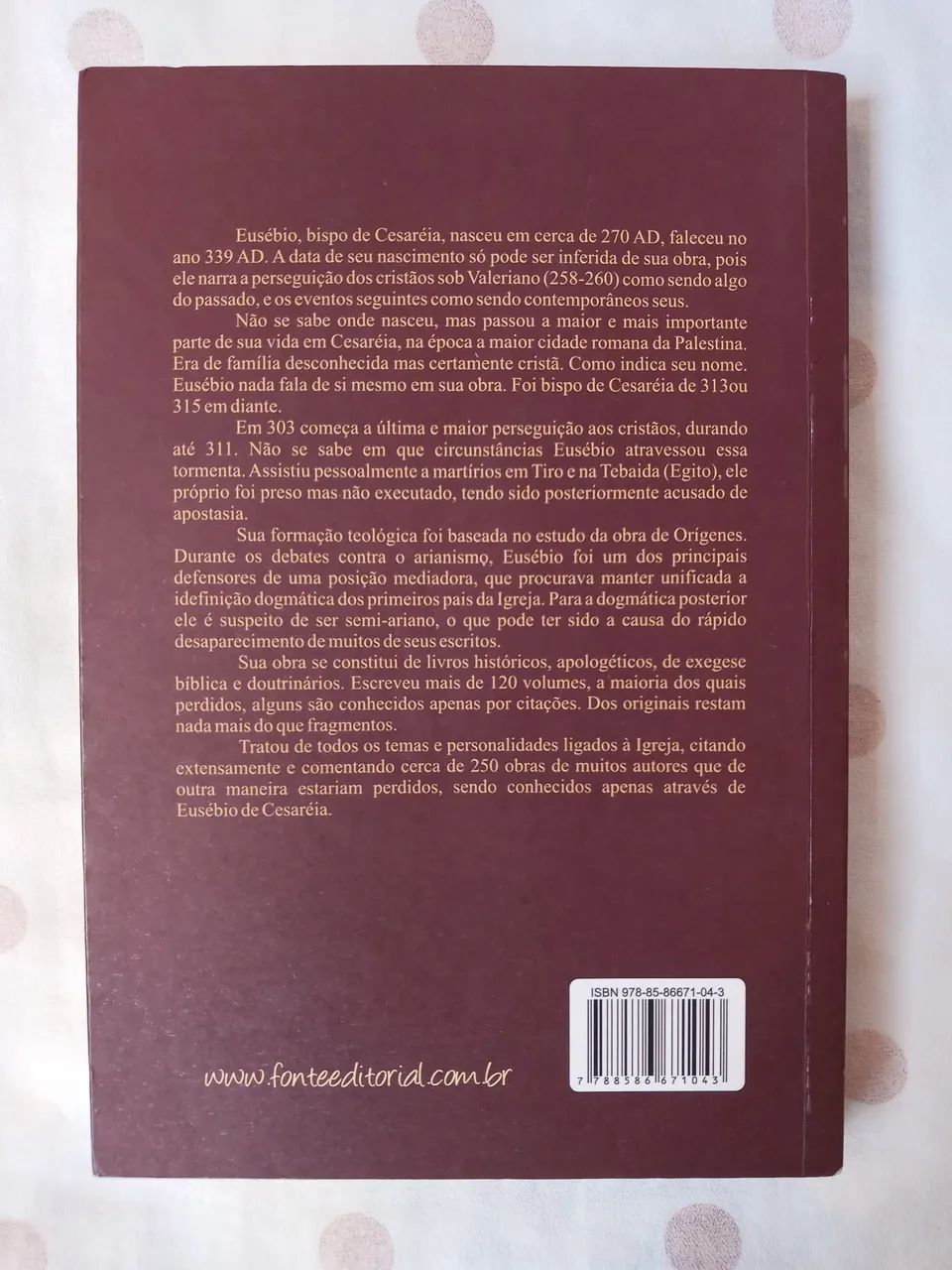 Livro: História Eclesiástica de Eusébio de Cesaréia - Foto 2