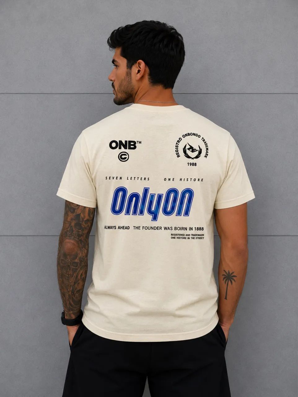 Camiseta Onbongo Bege - Malha Peruana Casual Premium 30:1 - Foto 2