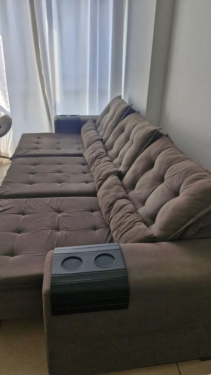 Sofá 3 lugares retrátil 