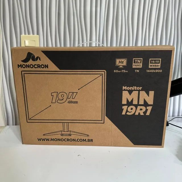 Monitor 19 Polegadas Monocron 75hz Hdmi Vga Led 1440x900 Office