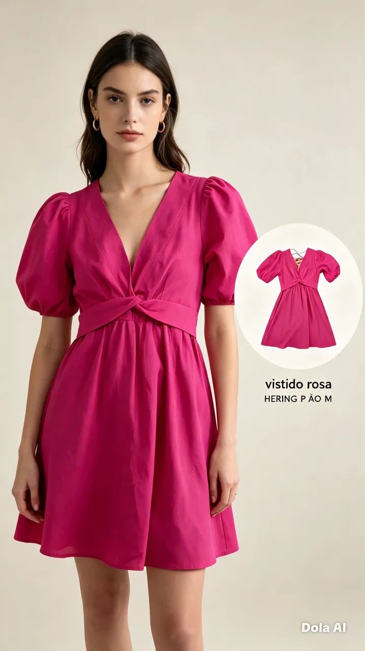 VESTIDO ROSA NOVO