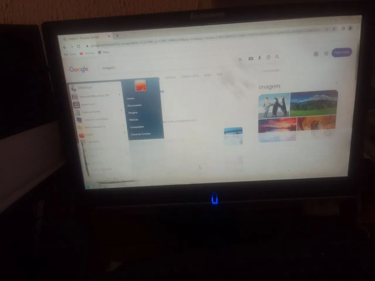 Monitor Lenovo 20 polegadas com manchas funcionando  - Foto 5