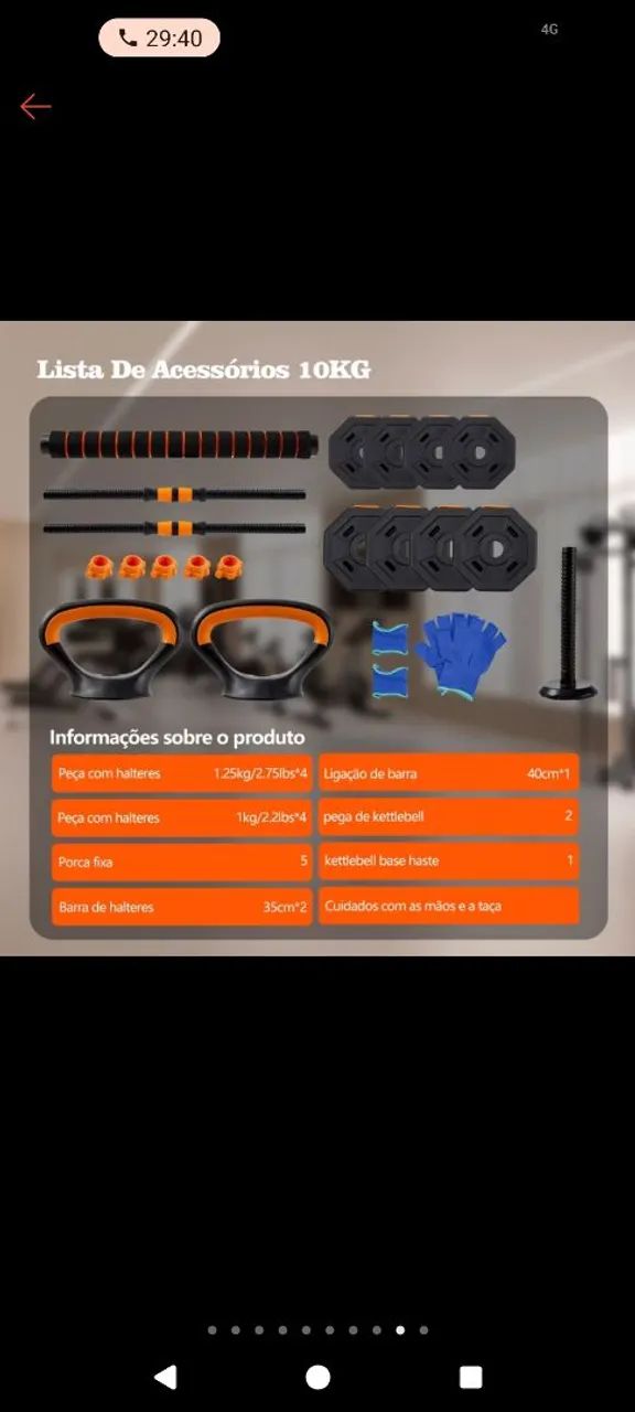 Kit de Halteres Musculação - Foto 3