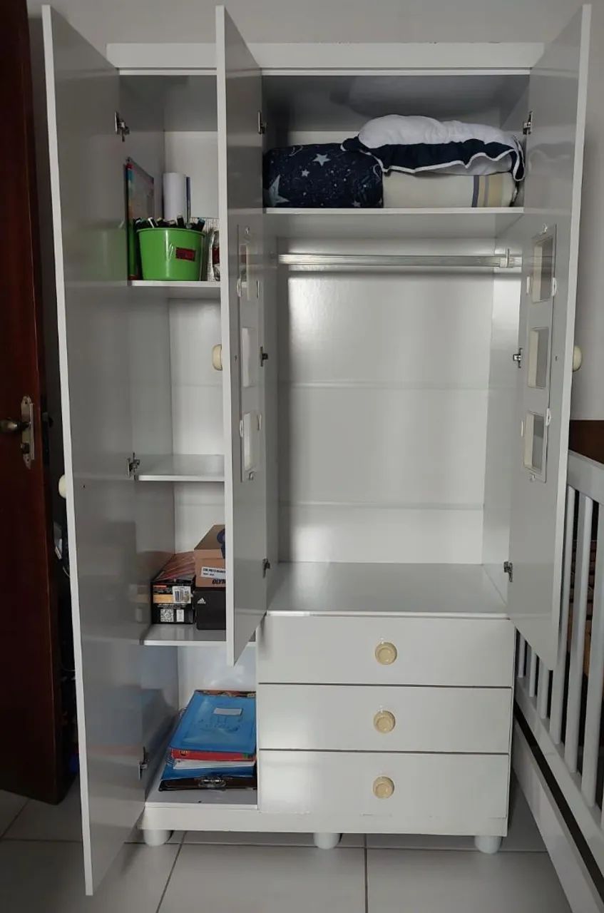Roupeiro infantil <br>Roupeiro infantil 100% MDF. <br>Todo bem conservado!<br>370,00 reais - Foto 5