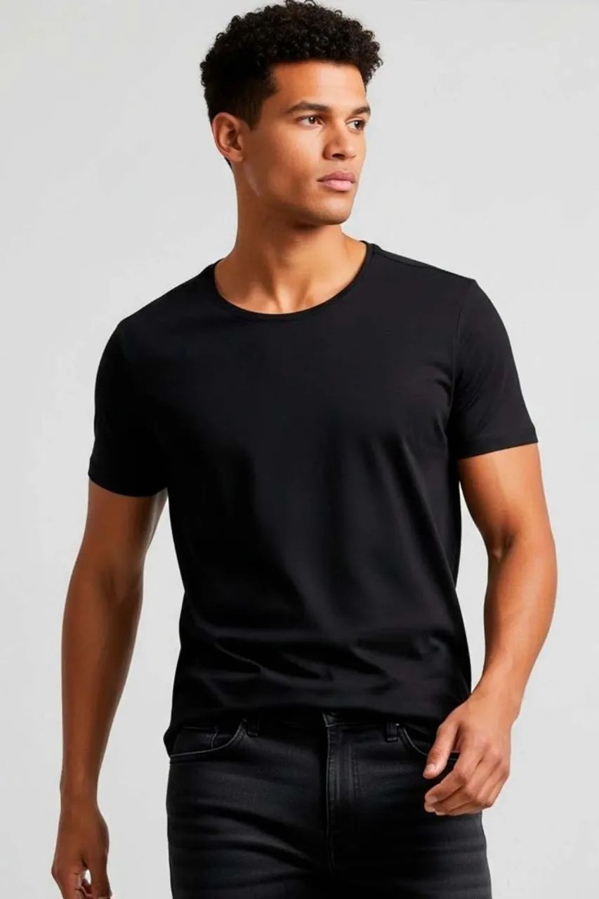 Camiseta Premium Purezza Algodão Egípcio - azul/ verde frete grátis  - Foto 2