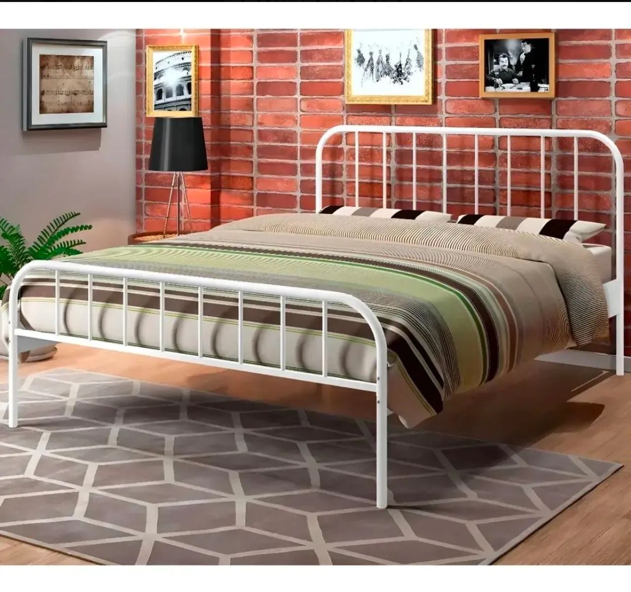Cama casal de ferro 