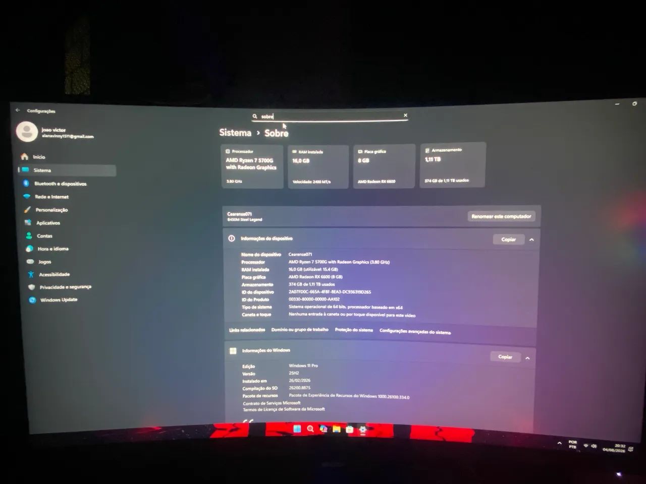 PC GAMER RX6600 RYZEN 7 5700g E PERIFERICOS  - Foto 3
