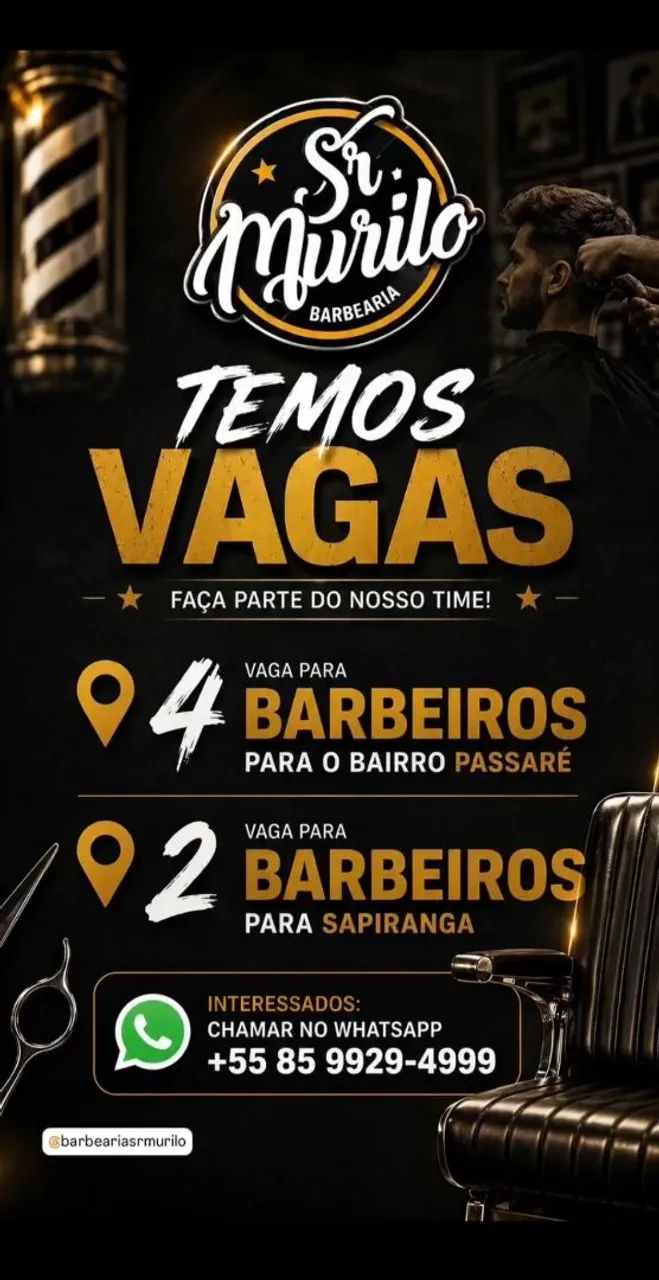 Vaga para barbeiros 