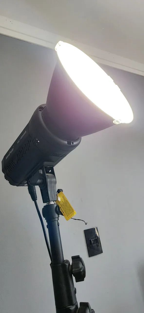 Kit iluminação-Iluminador NiceFoto HC-1000SB - Estúdio de fotos, com Difusor Esférico - Foto 3