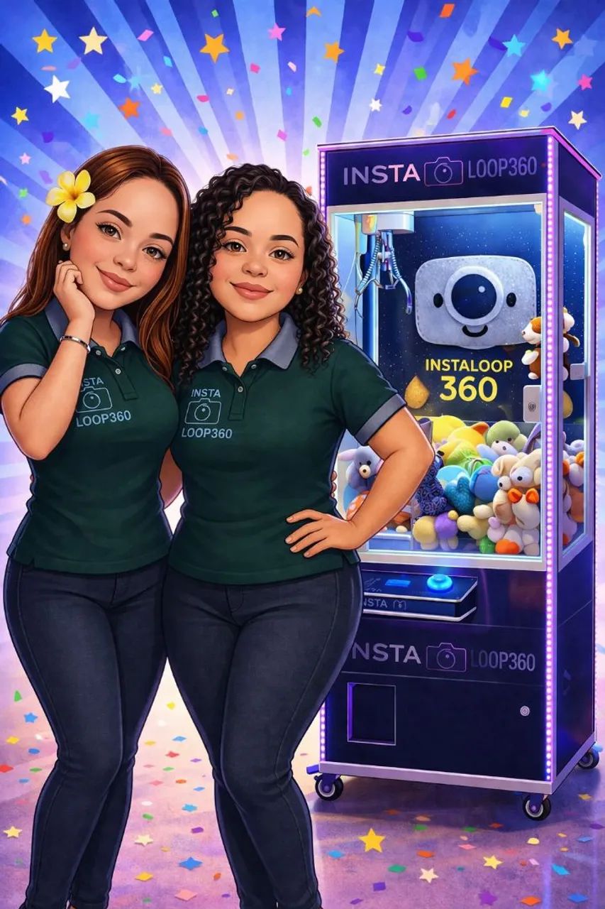 Máquina de Pelúcia da Instaloop360 para eventos! 