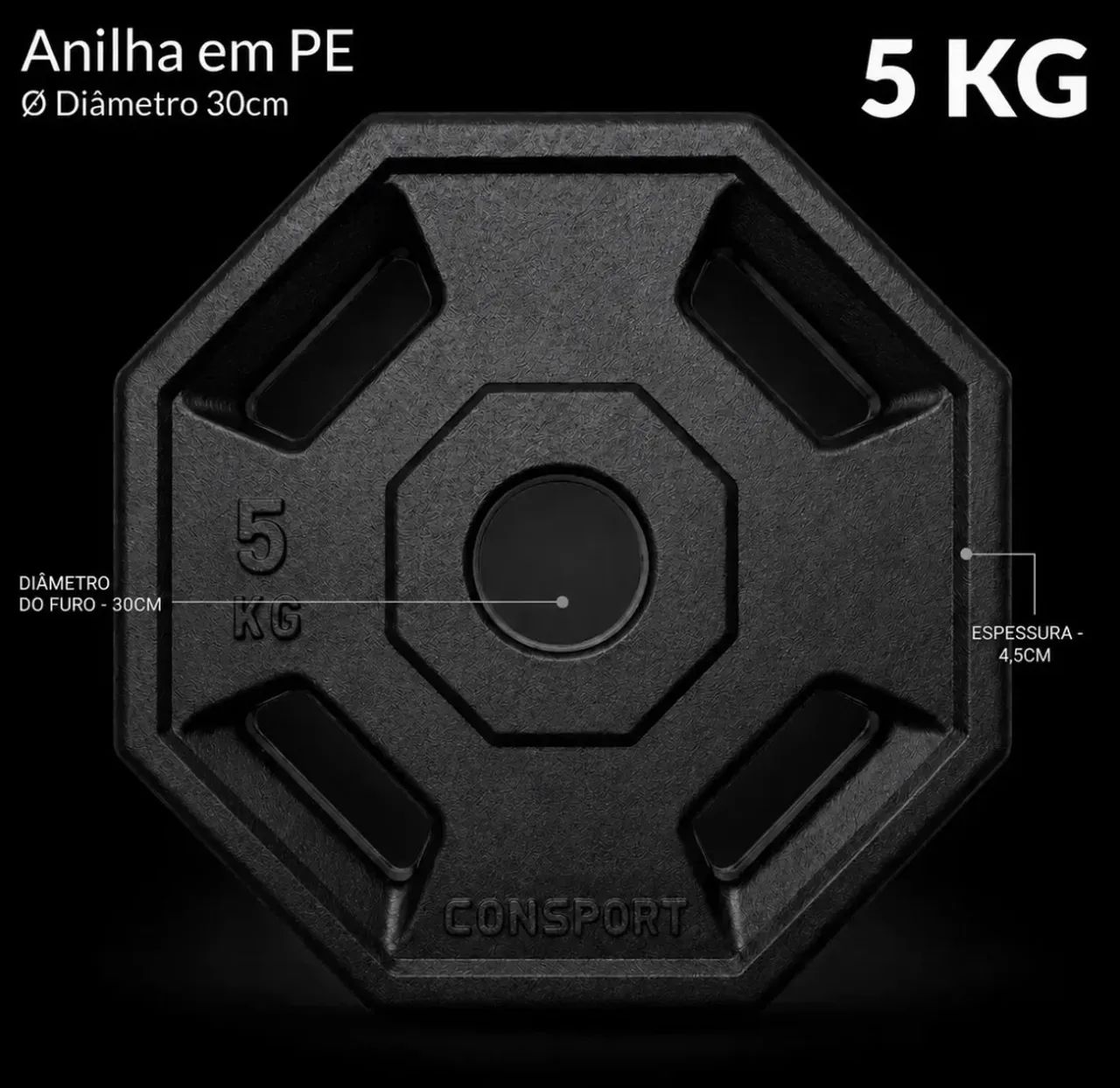Kit 4 anilhas 5kg