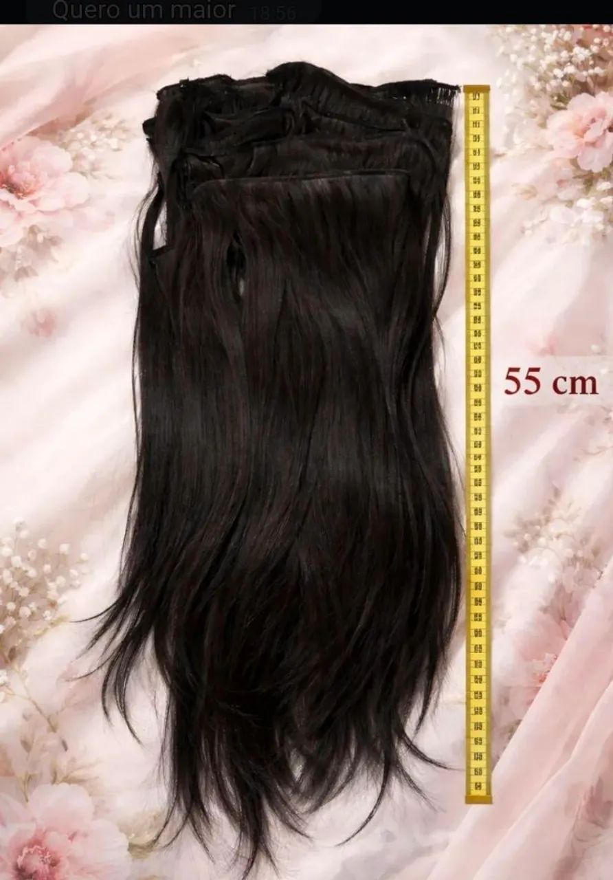 Cabelo humano 55 cm