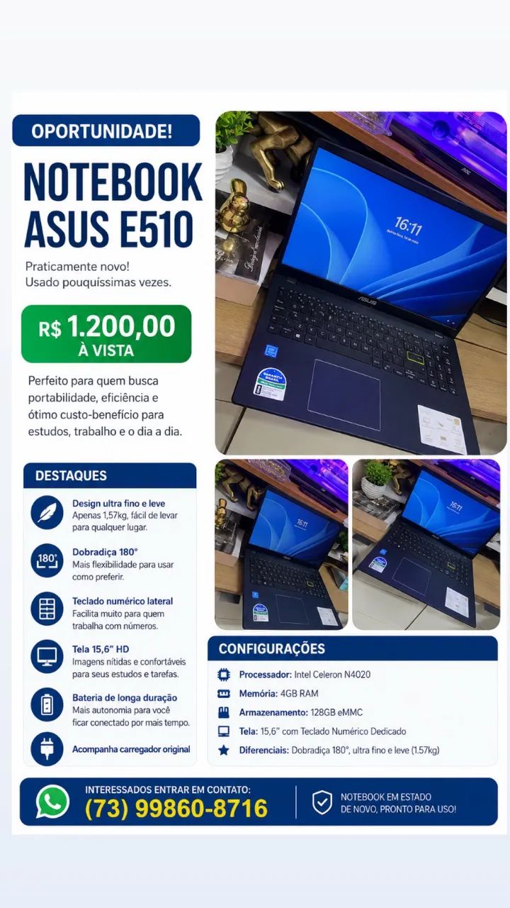 Notebook Semi novo