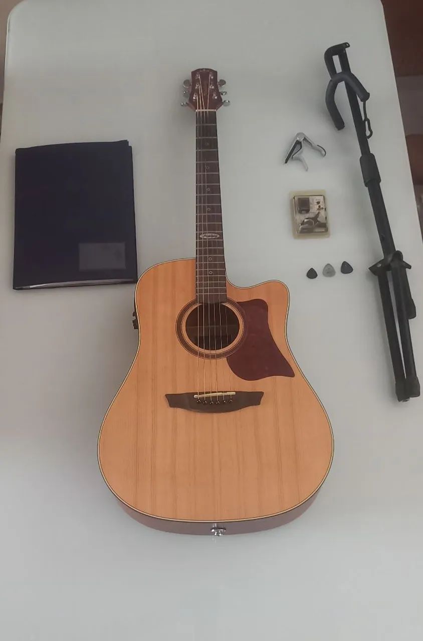 Violão stringberg elétrico. X5 music modelo SD200C NS.