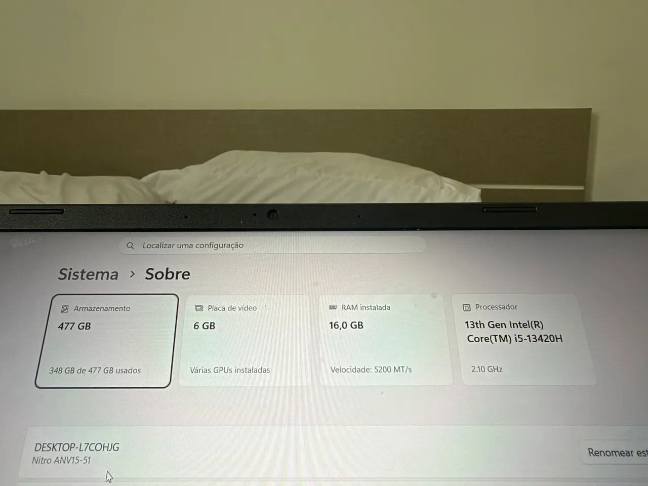 Notebook gamer nitro V15 rtx 3050 - Foto 2
