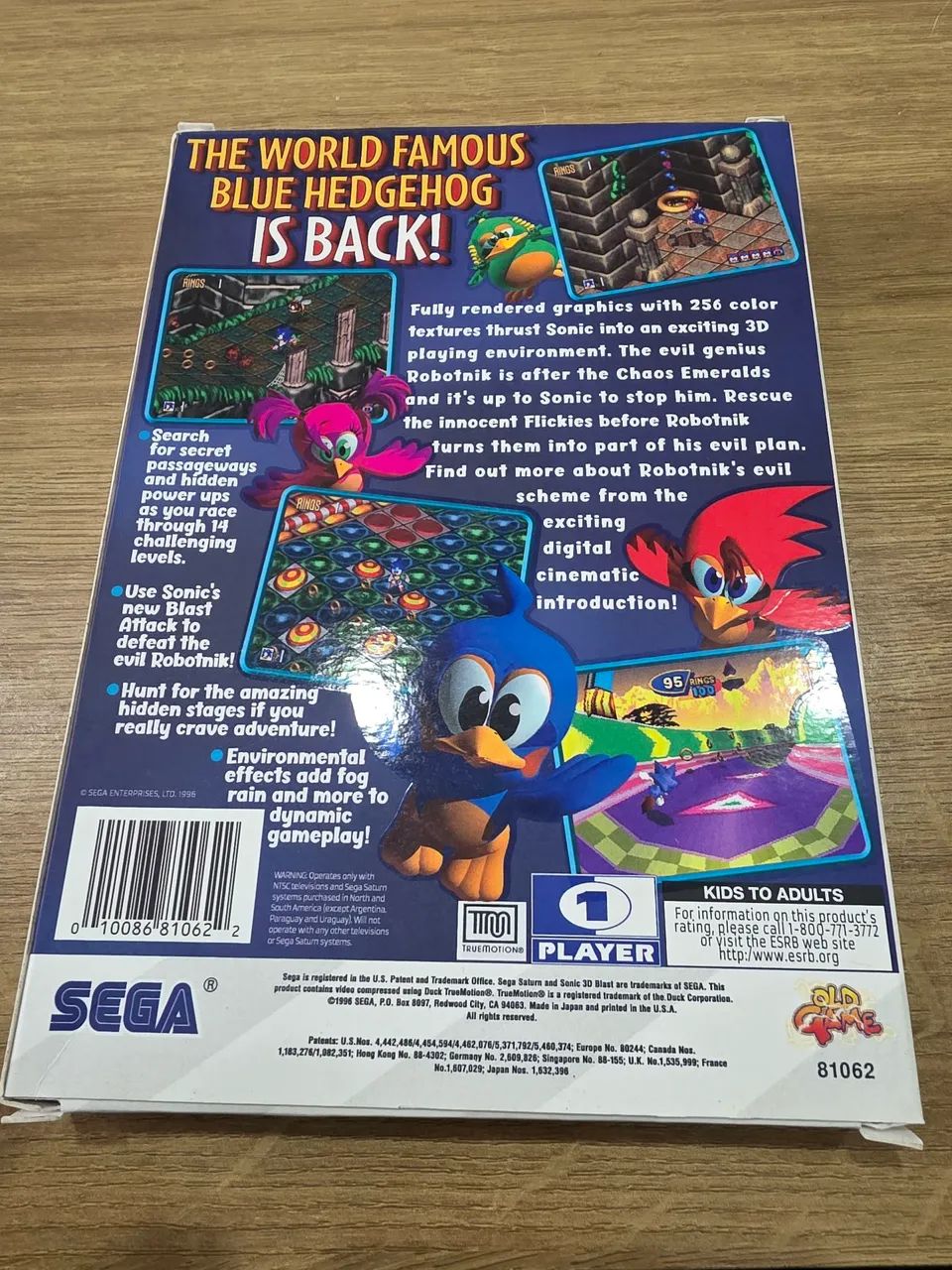 Sonic 3D Blast Sega Saturn Repro Prensada Old Game Long Box