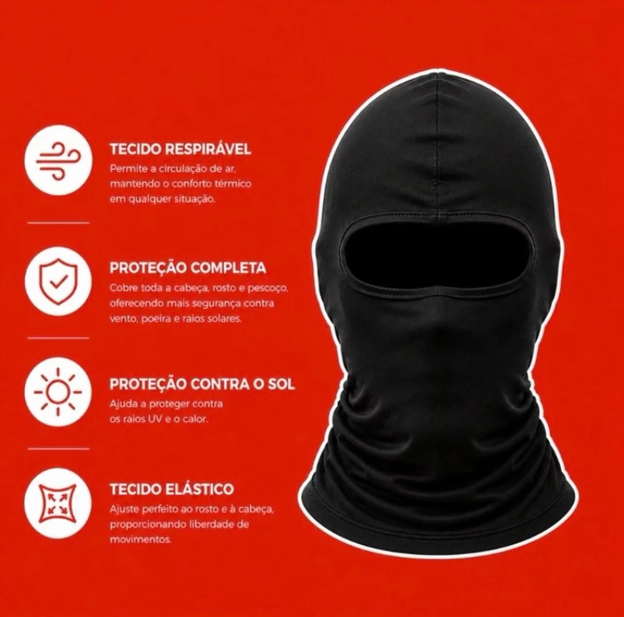 ? BALACLAVA PRETA - PROTEÇÃO E ESTILO! ? - Foto 3