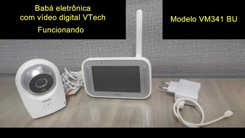 Babá eletrônica com vídeo digital VTech modelo VM341 funcionando