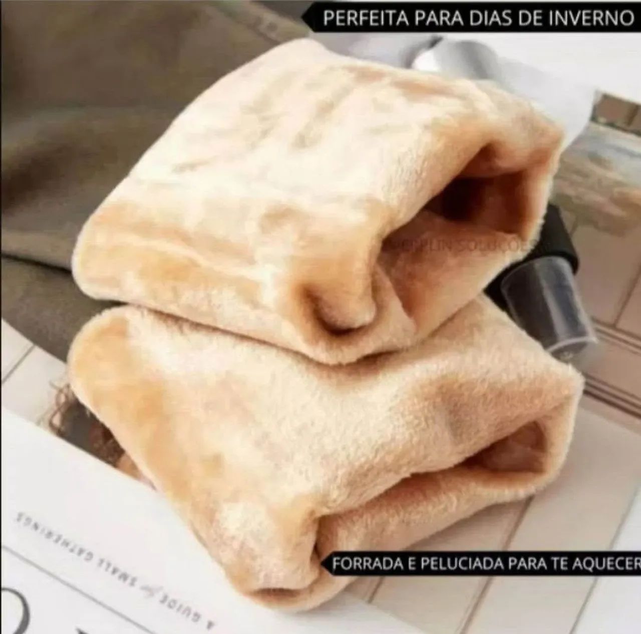 Meia peluciada pra inverno - Foto 3