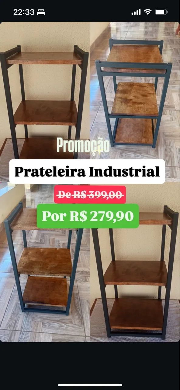 Prateleira Industrial Rústica - Foto 3